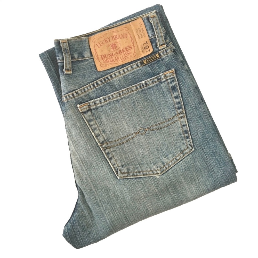 new โฎ๏ธ๏ธ OG Lucky Jeans #181 โฎ๏ธ๏ธ Bootleg Button Fly - Picture 1 of 13